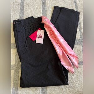 Juicy Couture Black Skinny Pants with Pink Accent